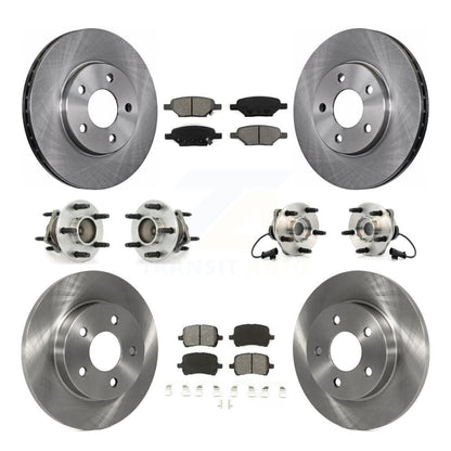 [Avant + Arrière] Kit d'ensemble roulement de roue et moyeu pour Chevrolet Malibu Pontiac G6 avec 276mm Diameter Rotor KBB-109533