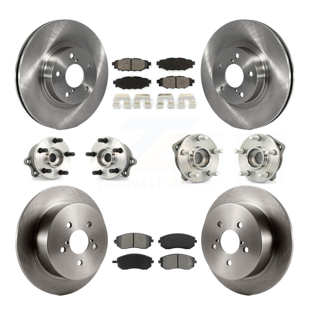 [Avant + Arrière] Kit d'ensemble roulement de roue et moyeu pour 2005 Subaru Legacy i Limited avec 277mm Diameter Rotor KBB-109539