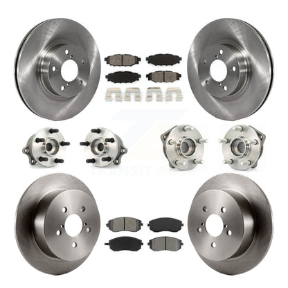[Avant + Arrière] Kit d'ensemble roulement de roue et moyeu pour 2005 Subaru Legacy i Limited avec 277mm Diameter Rotor KBB-109539