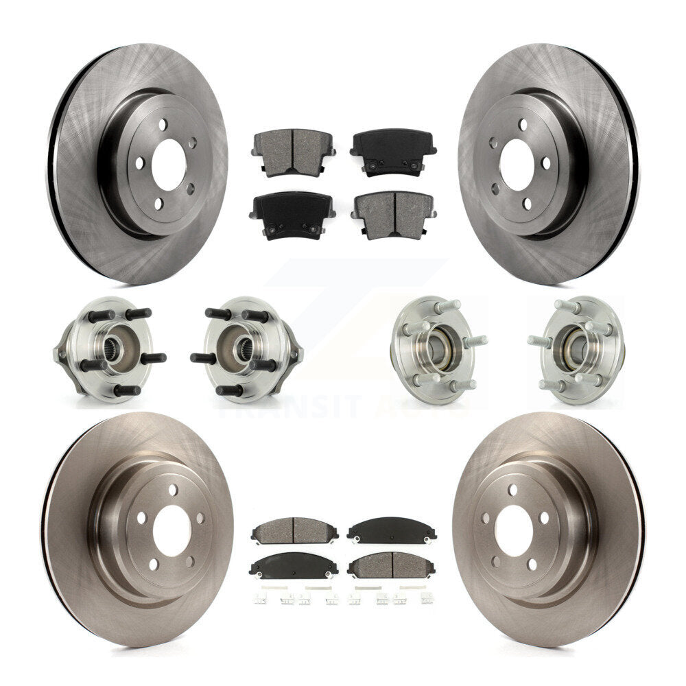 [Avant + Arrière] Kit d'ensemble roulement de roue et moyeu pour 2006-2008 Dodge Charger RWD avec 5.7L 3.5L avec Police Package KBB-109548