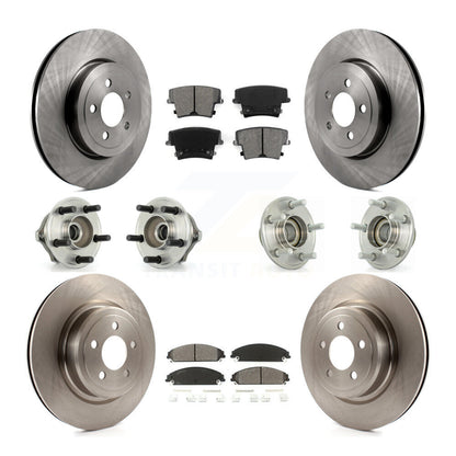 [Avant + Arrière] Kit d'ensemble roulement de roue et moyeu pour 2006-2008 Dodge Charger RWD avec 5.7L 3.5L avec Police Package KBB-109548