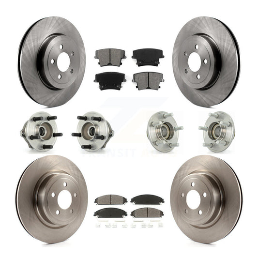 [Avant + Arrière] Kit d'ensemble roulement de roue et moyeu pour 2006-2008 Dodge Charger RWD avec 5.7L 3.5L avec Police Package KBB-109548