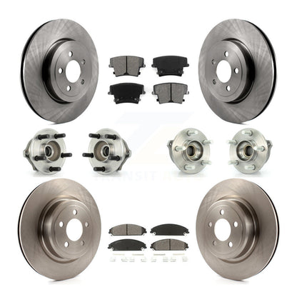 [Avant + Arrière] Kit d'ensemble roulement de roue et moyeu pour 2007-2008 Dodge Charger AWD avec 5.7L avec Police Package KBB-109553