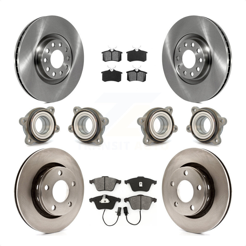 [Avant + Arrière] Kit d'ensemble roulement de roue et moyeu pour 2002 Audi S6 avec 321mm Diameter Rotor KBB-109560 par Transit Auto