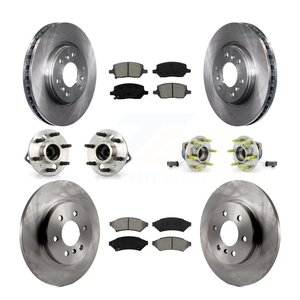 [Avant + Arrière] Kit d'ensemble roulement de roue et moyeu pour Chevrolet Uplander Pontiac Montana Buick Terraza Saturn Relay 4 Hole Rectangular Flange KBB-109561