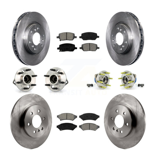 [Avant + Arrière] Kit d'ensemble roulement de roue et moyeu pour Chevrolet Uplander Pontiac Montana Buick Terraza Saturn Relay 4 Hole Rectangular Flange KBB-109561