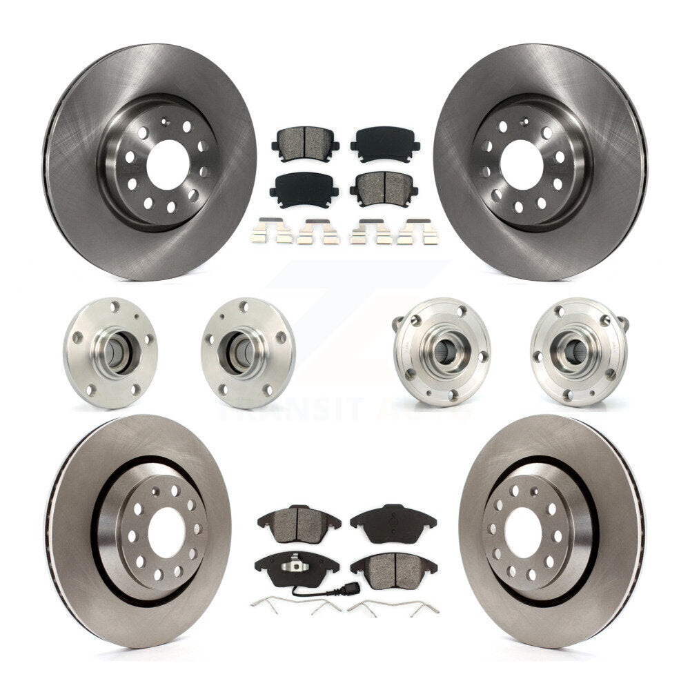 [Avant + Arrière] Kit d'ensemble roulement de roue et moyeu pour 2009-2010 Volkswagen Passat CC FWD avec 312mm Diameter Rotor KBB-109570