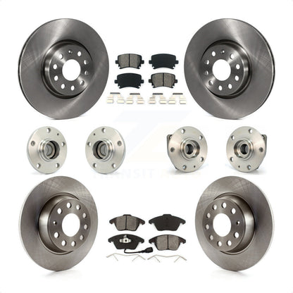 [Avant + Arrière] Kit d'ensemble roulement de roue et moyeu pour 2007-2008 Volkswagen Eos 3 Bolt Mounting Flange KBB-109583 par Transit Auto