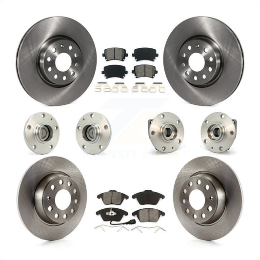 [Avant + Arrière] Kit d'ensemble roulement de roue et moyeu pour 2007-2008 Volkswagen Eos 3 Bolt Mounting Flange KBB-109583 par Transit Auto