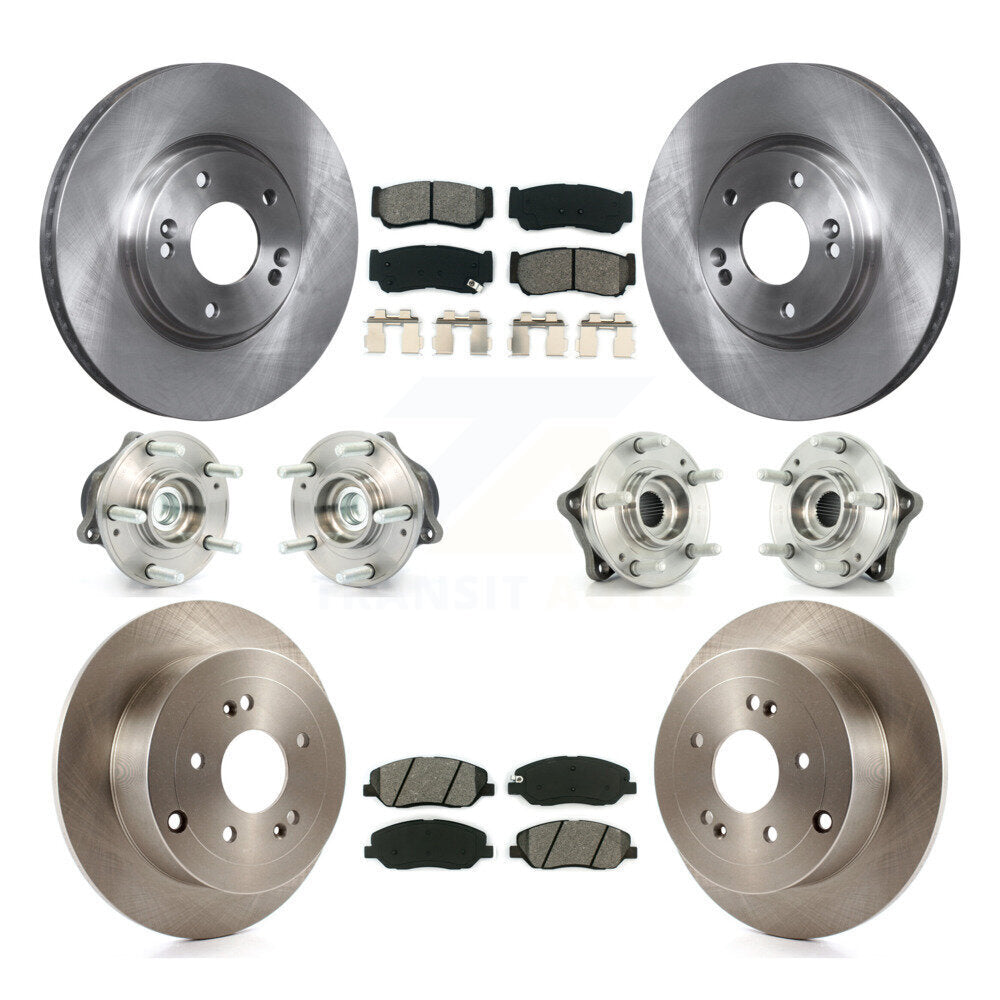 [Avant + Arrière] Kit d'ensemble roulement de roue et moyeu pour 2007-2009 Hyundai Santa Fe FWD KBB-109586