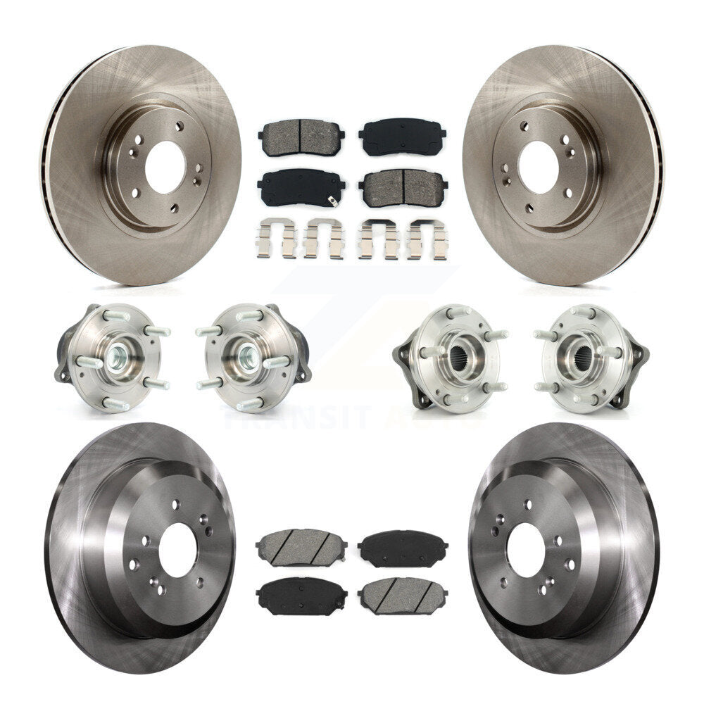 [Avant + Arrière] Kit d'ensemble roulement de roue et moyeu pour 2007-2012 Hyundai Veracruz FWD avec ABS Brakes KBB-109587