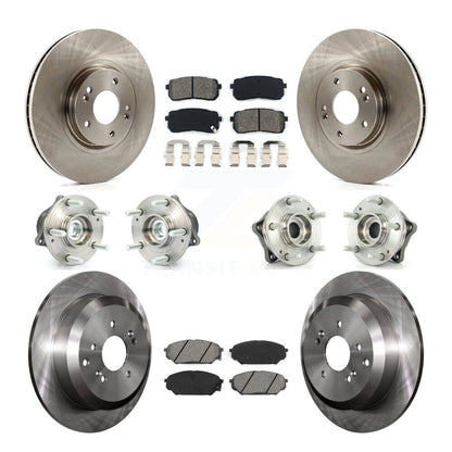 [Avant + Arrière] Kit d'ensemble roulement de roue et moyeu pour 2007-2012 Hyundai Veracruz FWD avec ABS Brakes KBB-109587