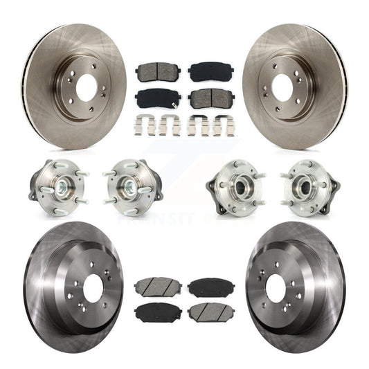 [Avant + Arrière] Kit d'ensemble roulement de roue et moyeu pour 2007-2012 Hyundai Veracruz FWD avec ABS Brakes KBB-109587