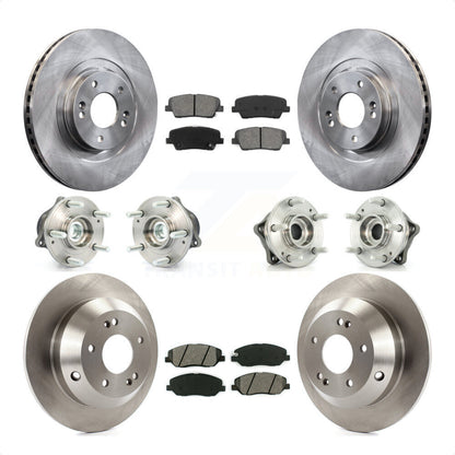 [Avant + Arrière] Kit d'ensemble roulement de roue et moyeu pour 2013-2014 Hyundai Santa Fe FWD avec 3.3L avec ABS Brakes KBB-109589 par Transit Auto