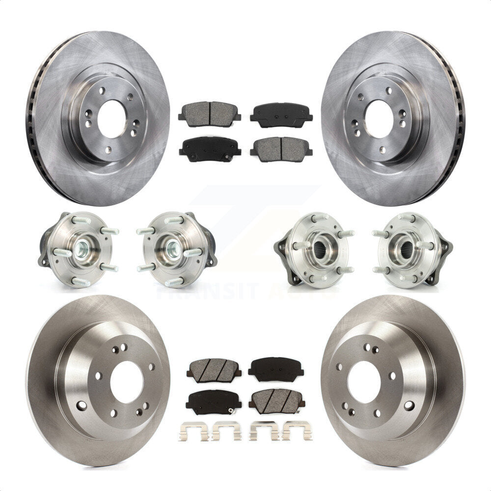 [Avant + Arrière] Kit d'ensemble roulement de roue et moyeu pour 2013-2014 Hyundai Santa Fe Sport FWD avec 2.4L 2.0L KBB-109590 par Transit Auto