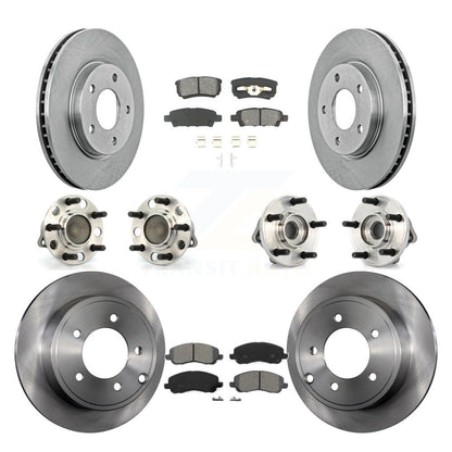 [Avant + Arrière] Kit d'ensemble roulement de roue et moyeu pour 2009 Dodge Caliber SXT avec Drum rear brakes 4-Wheel ABS KBB-109598