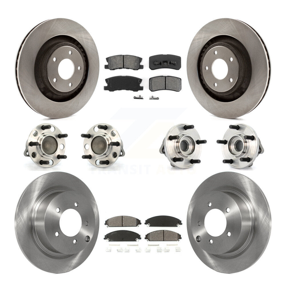 [Avant + Arrière] Kit d'ensemble roulement de roue et moyeu pour 2009 Dodge Caliber SRT-4 avec 4-Wheel ABS KBB-109601