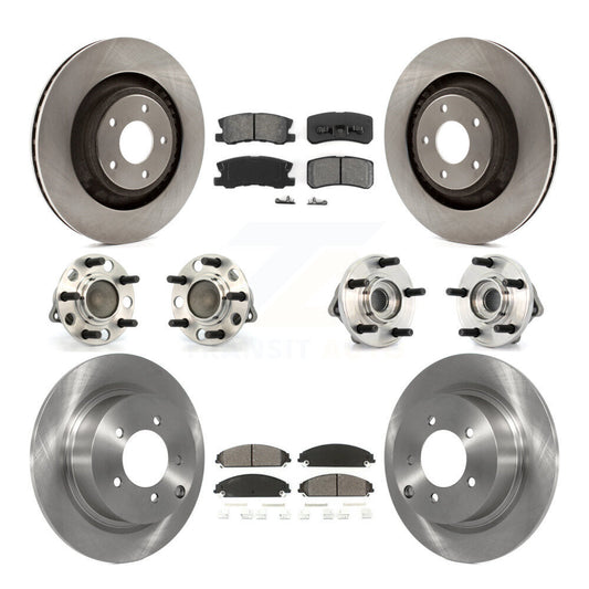 [Avant + Arrière] Kit d'ensemble roulement de roue et moyeu pour 2009 Dodge Caliber SRT-4 avec 4-Wheel ABS KBB-109601