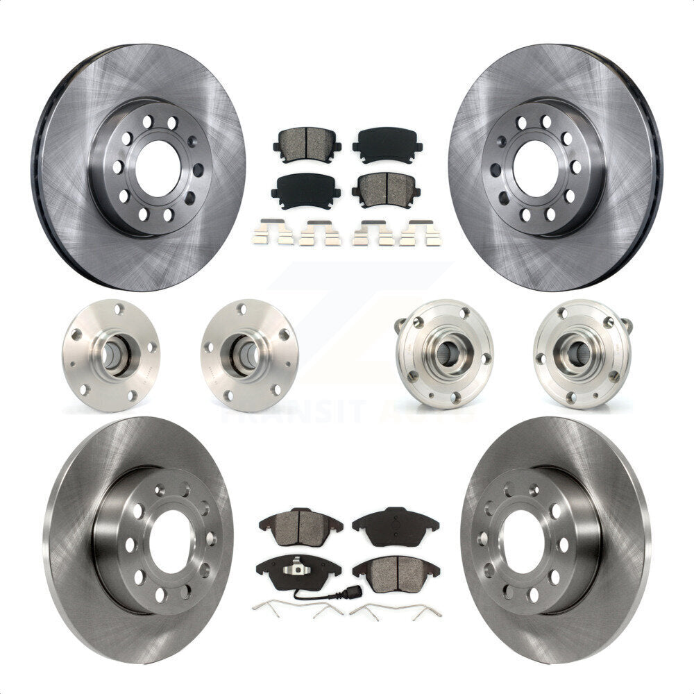 [Avant + Arrière] Kit d'ensemble roulement de roue et moyeu pour 2006-2009 Volkswagen Rabbit 4 Bolt Mounting Flange KBB-109604 par Transit Auto