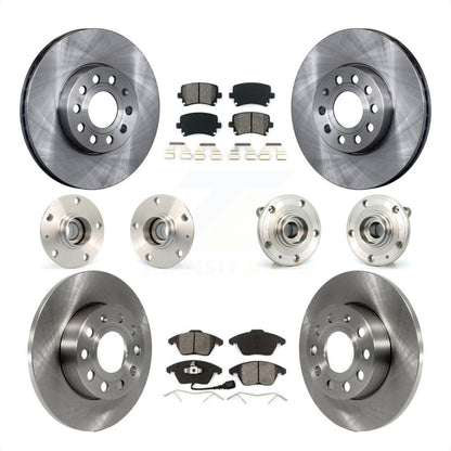 [Avant + Arrière] Kit d'ensemble roulement de roue et moyeu pour 2006-2009 Volkswagen Rabbit 4 Bolt Mounting Flange KBB-109604 par Transit Auto