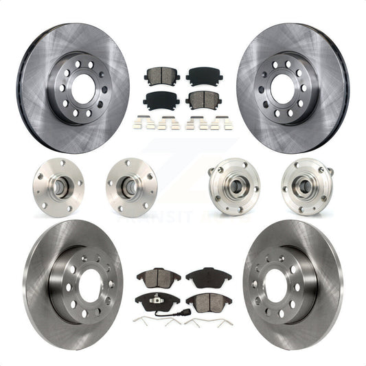 [Avant + Arrière] Kit d'ensemble roulement de roue et moyeu pour 2006-2009 Volkswagen Rabbit 4 Bolt Mounting Flange KBB-109604 par Transit Auto