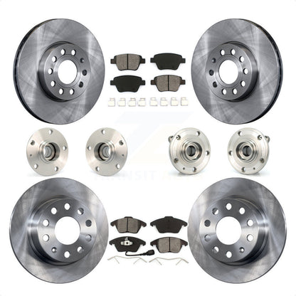 [Avant + Arrière] Kit d'ensemble roulement de roue et moyeu pour 2013 Volkswagen Beetle 2.5L avec 253mm Diameter Rotor KBB-109606 par Transit Auto