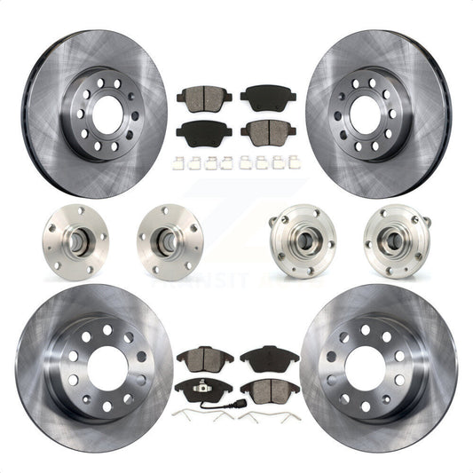 [Avant + Arrière] Kit d'ensemble roulement de roue et moyeu pour 2013 Volkswagen Beetle 2.5L avec 253mm Diameter Rotor KBB-109606 par Transit Auto