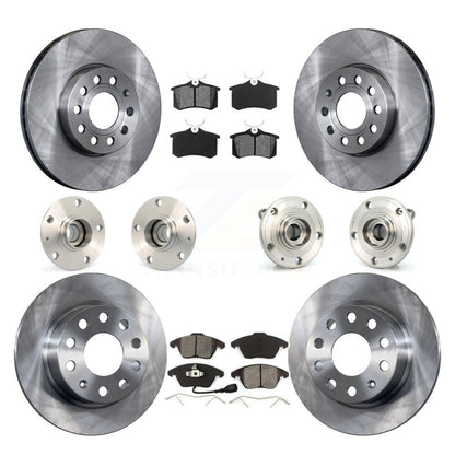 [Avant + Arrière] Kit d'ensemble roulement de roue et moyeu pour 2014 Volkswagen Beetle Base Highline Comfortline avec 2.5L avec 253mm Diameter Rotor KBB-109607