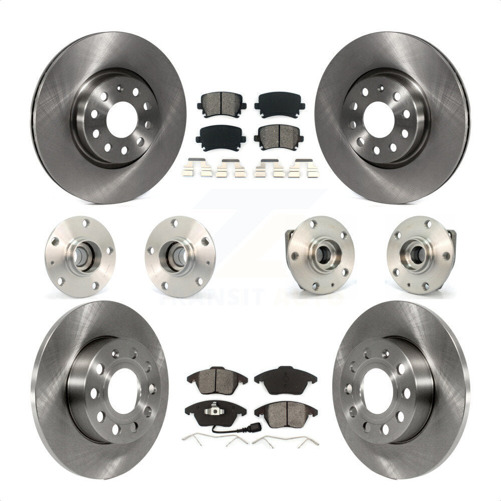[Avant + Arrière] Kit d'ensemble roulement de roue et moyeu pour 2008 Audi A3 FWD From Chassis VIN #8P8057779 KBB-109610 par Transit Auto