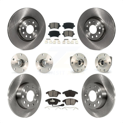 [Avant + Arrière] Kit d'ensemble roulement de roue et moyeu pour 2008 Audi A3 FWD From Chassis VIN #8P8057779 KBB-109610 par Transit Auto