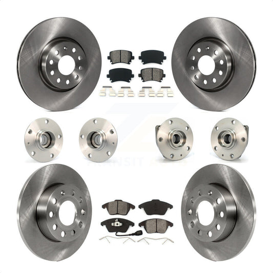 [Avant + Arrière] Kit d'ensemble roulement de roue et moyeu pour 2008 Audi A3 FWD From Chassis VIN #8P8057779 KBB-109610 par Transit Auto
