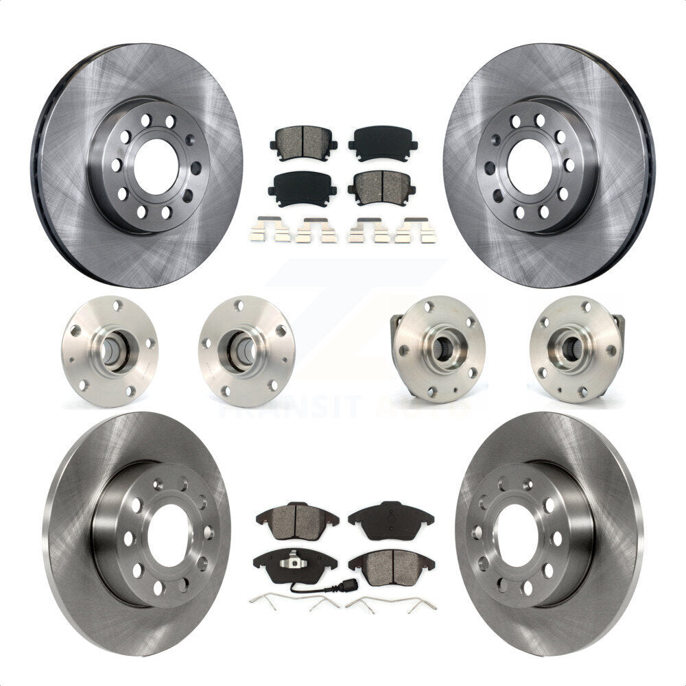 [Avant + Arrière] Kit d'ensemble roulement de roue et moyeu pour 2006-2009 Volkswagen Rabbit 3 Bolt Mounting Flange KBB-109614 par Transit Auto