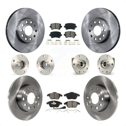 [Avant + Arrière] Kit d'ensemble roulement de roue et moyeu pour 2006-2009 Volkswagen Rabbit 3 Bolt Mounting Flange KBB-109614 par Transit Auto