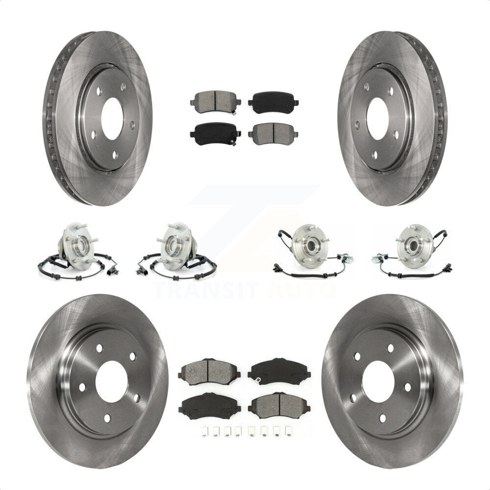 [Avant + Arrière] Kit d'ensemble roulement de roue et moyeu pour Chrysler Town & Country Dodge Grand Caravan Volkswagen Routan KBB-109629 par Transit Auto