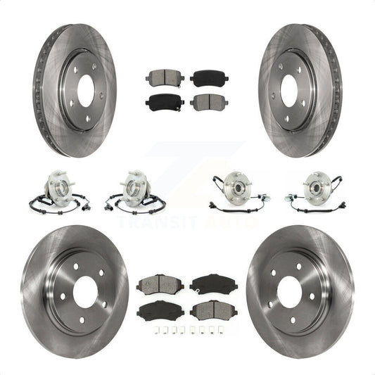 [Avant + Arrière] Kit d'ensemble roulement de roue et moyeu pour Chrysler Town & Country Dodge Grand Caravan Volkswagen Routan KBB-109629 par Transit Auto