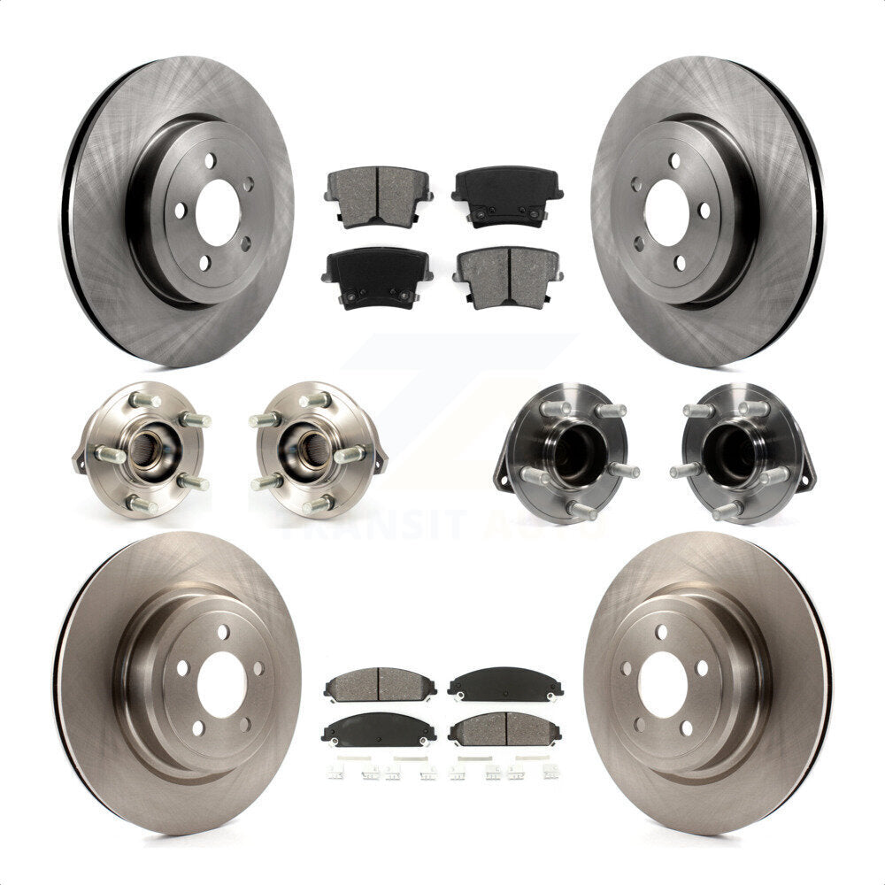 [Avant + Arrière] Kit d'ensemble roulement de roue et moyeu pour 2012-2013 Dodge Charger R T SE avec RWD 5.7L avec Police Package KBB-109643 par Transit Auto