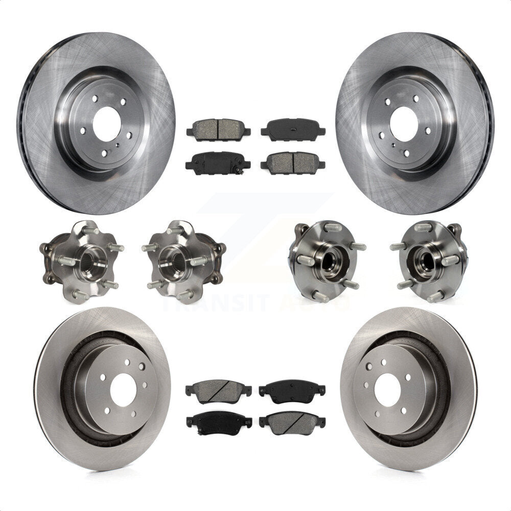 [Avant + Arrière] Kit d'ensemble roulement de roue et moyeu pour 2014 INFINITI Q60 Sport avec RWD sans Package KBB-109665 par Transit Auto