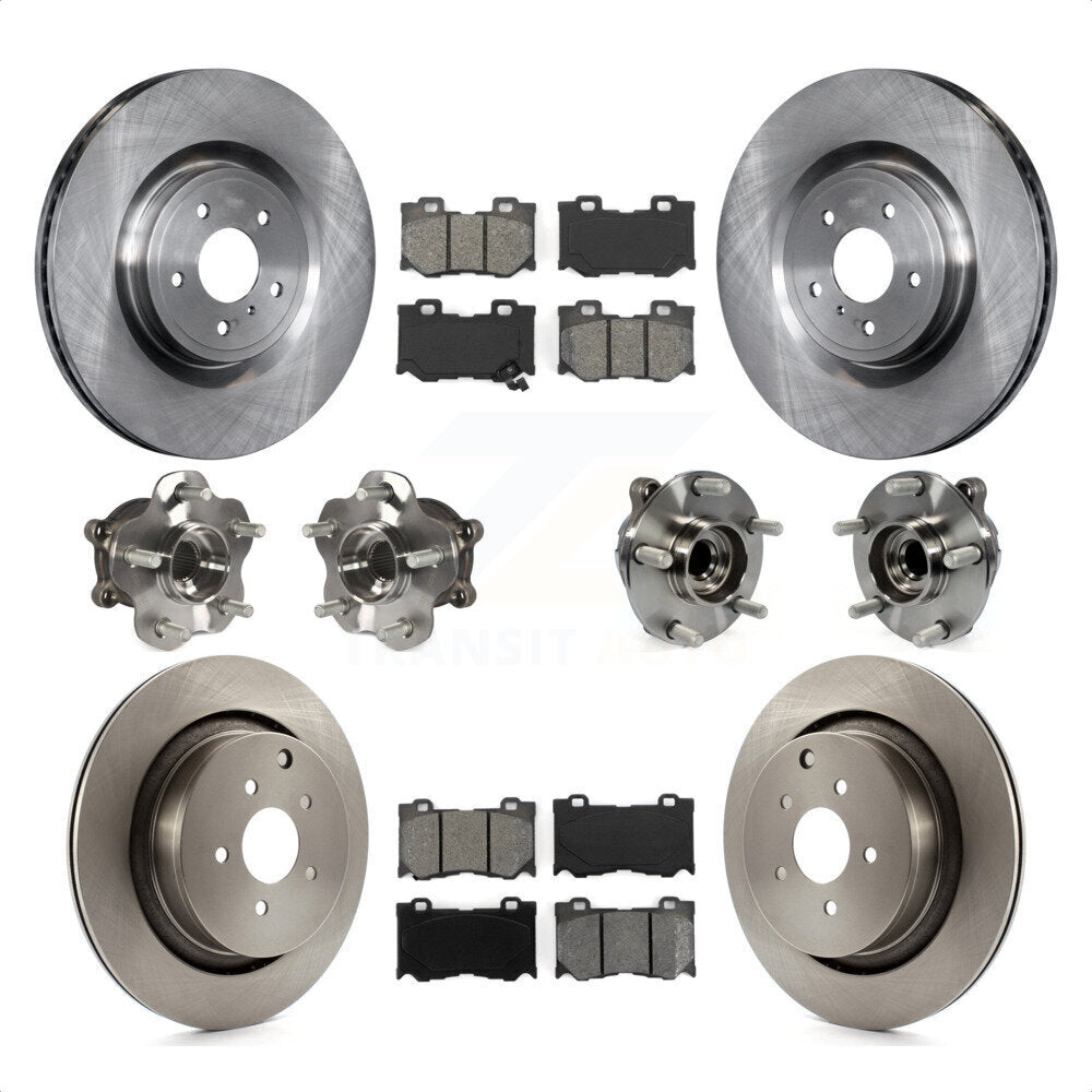 [Avant + Arrière] Kit d'ensemble roulement de roue et moyeu pour INFINITI Q50 M37 Q70 Q70L QX70 M56 KBB-109667 par Transit Auto