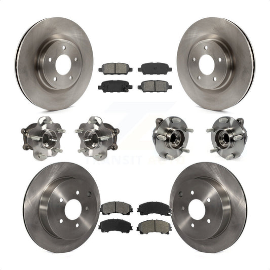 [Avant + Arrière] Kit d'ensemble roulement de roue et moyeu pour INFINITI Q50 Base Premium avec RWD KBB-109668 par Transit Auto