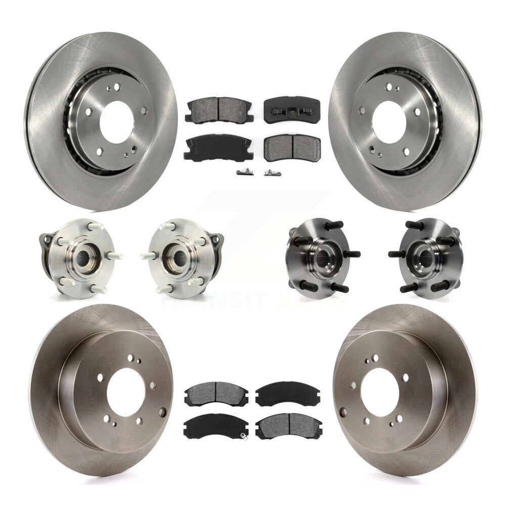 [Avant + Arrière] Kit d'ensemble roulement de roue et moyeu pour 2010-2011 Mitsubishi Lancer Ralliart Sportback avec AWD KBB-109678