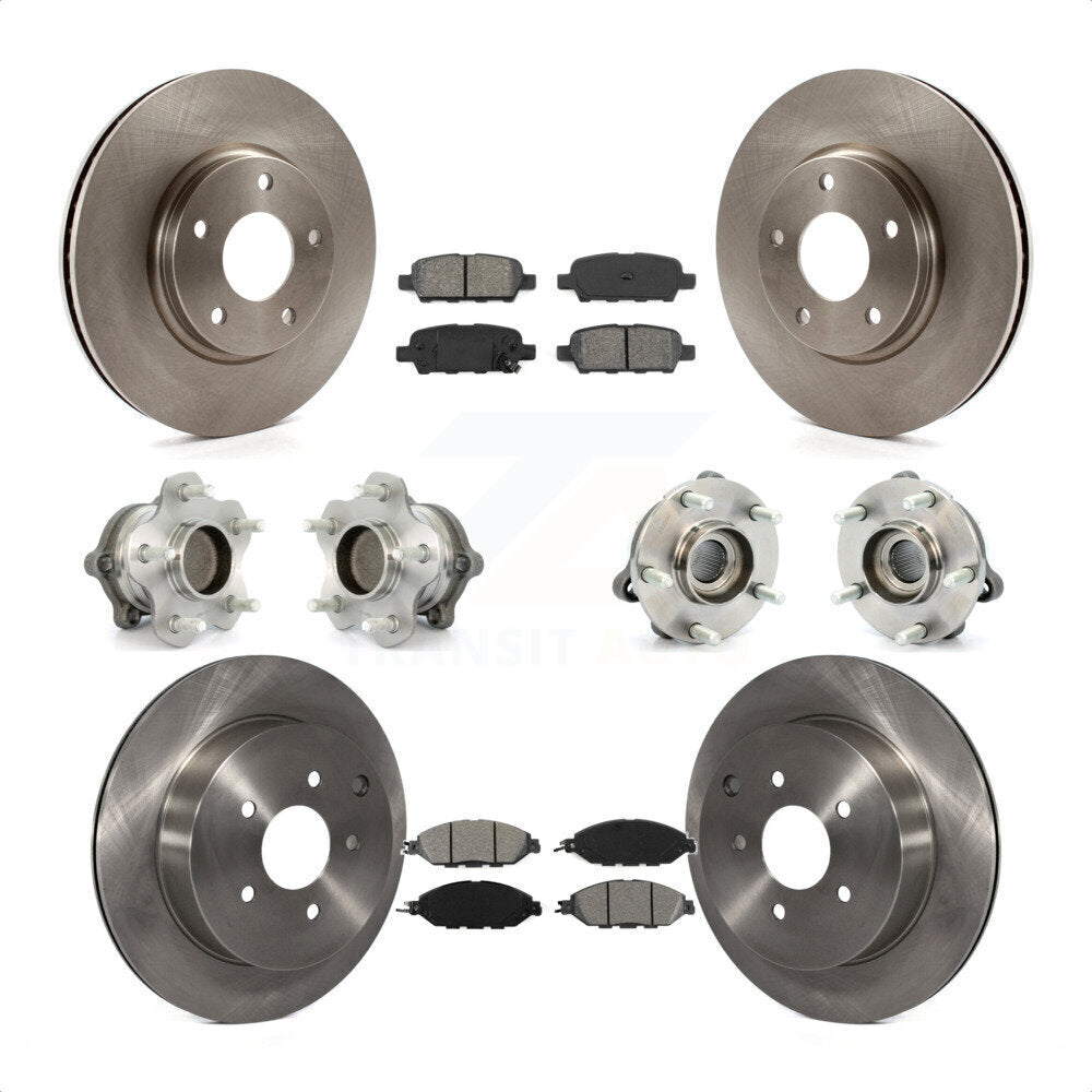 [Avant + Arrière] Kit d'ensemble roulement de roue et moyeu pour 2016 Nissan Pathfinder FWD From 11 15 KBB-109682 par Transit Auto