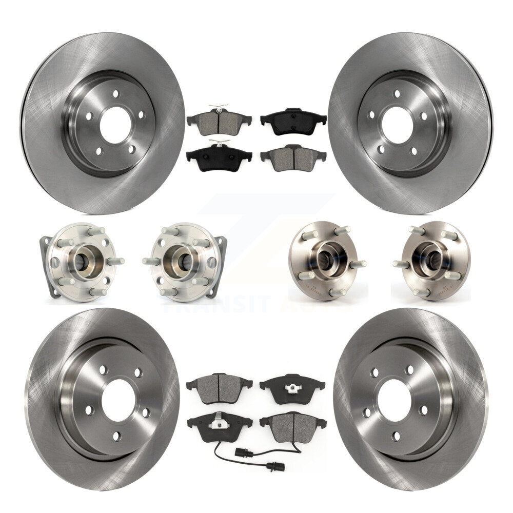 [Avant + Arrière] Kit d'ensemble roulement de roue et moyeu pour 2005-2010 Volvo S40 V50 avec 320mm Diameter Rotor AWD KBB-109704