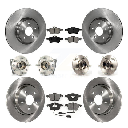[Avant + Arrière] Kit d'ensemble roulement de roue et moyeu pour 2005-2010 Volvo S40 V50 avec 320mm Diameter Rotor AWD KBB-109704