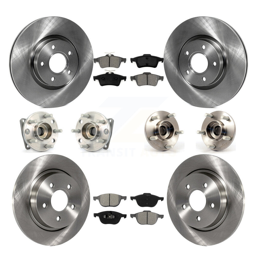 [Avant + Arrière] Kit d'ensemble roulement de roue et moyeu pour 2005-2010 Volvo S40 V50 avec 300mm Diameter Rotor AWD KBB-109705