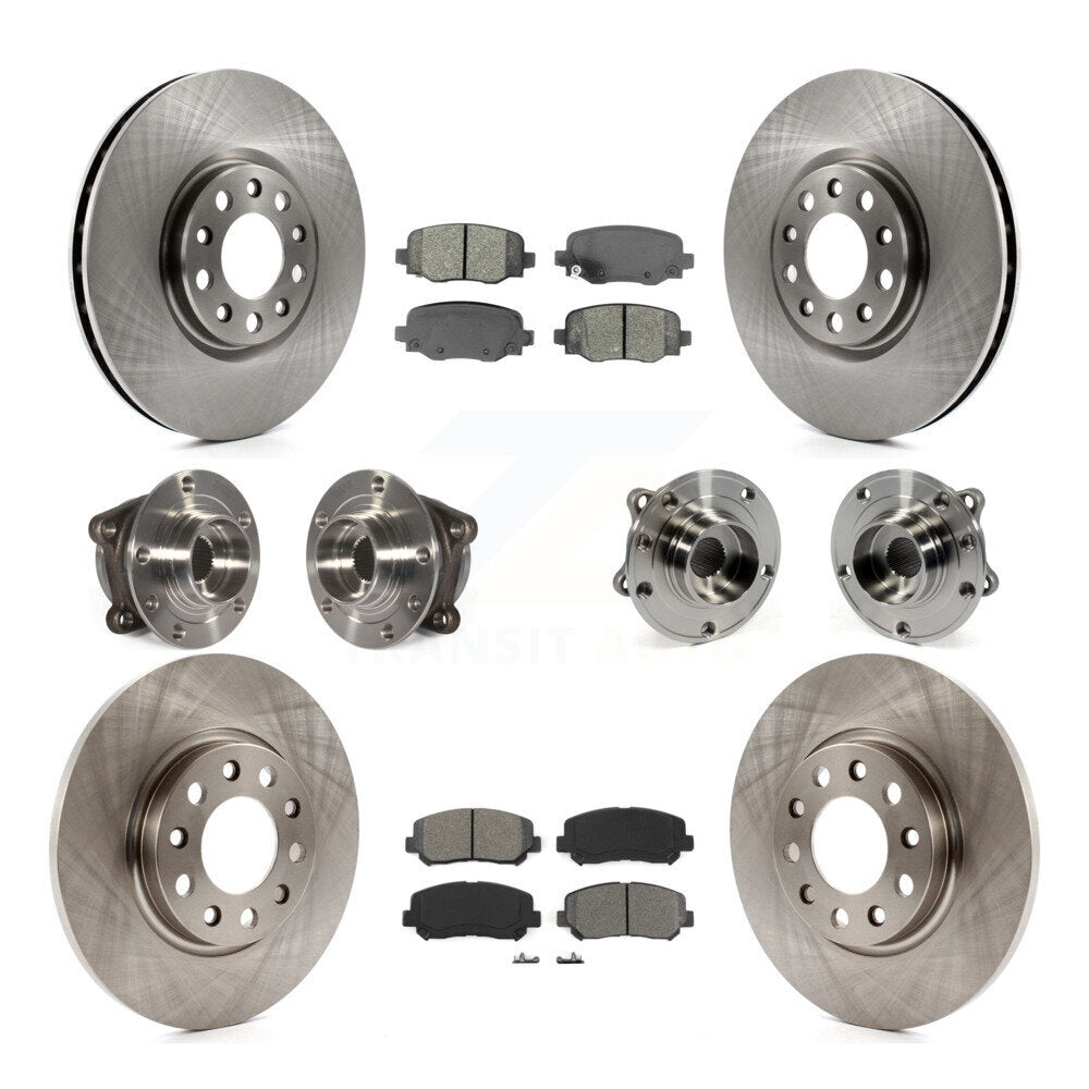 [Avant + Arrière] Kit d'ensemble roulement de roue et moyeu pour 2015-2017 Chrysler 200 AWD avec 305mm Diameter Rotor KBB-109735