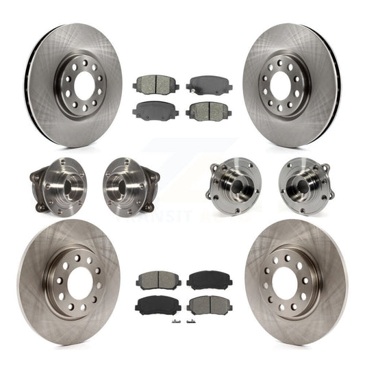 [Avant + Arrière] Kit d'ensemble roulement de roue et moyeu pour 2015-2017 Chrysler 200 AWD avec 305mm Diameter Rotor KBB-109735