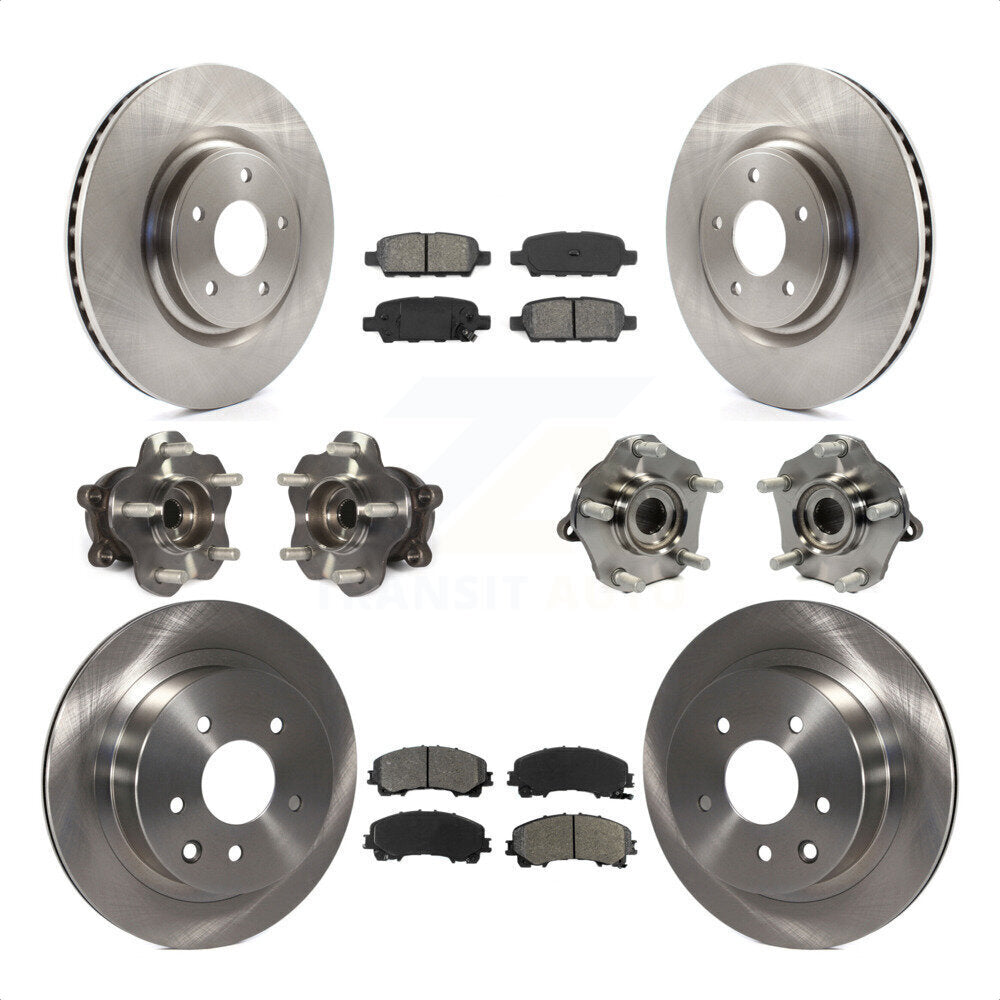 [Avant + Arrière] Kit d'ensemble roulement de roue et moyeu pour Nissan Rogue KBB-109753 par Transit Auto