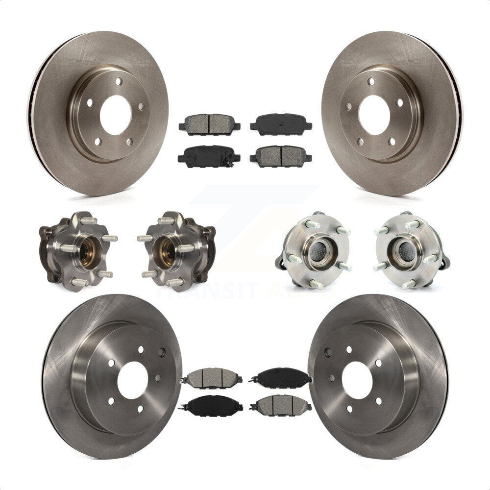 [Avant + Arrière] Kit d'ensemble roulement de roue et moyeu pour 2016 Nissan Pathfinder 4WD From 11 15 KBB-109757 par Transit Auto