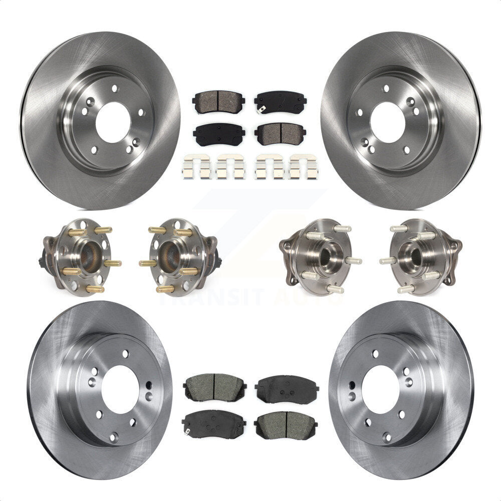[Avant + Arrière] Kit d'ensemble roulement de roue et moyeu pour 2015 Hyundai Sonata GAS engine avec Manual Parking KBB-109767 par Transit Auto