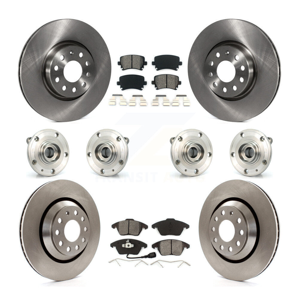 [Avant + Arrière] Kit d'ensemble roulement de roue et moyeu pour 2009-2010 Volkswagen Passat CC AWD avec 312mm Diameter Rotor KBB-109796
